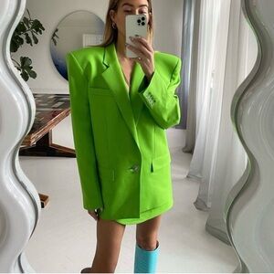 The Attico Neon Green Blazer